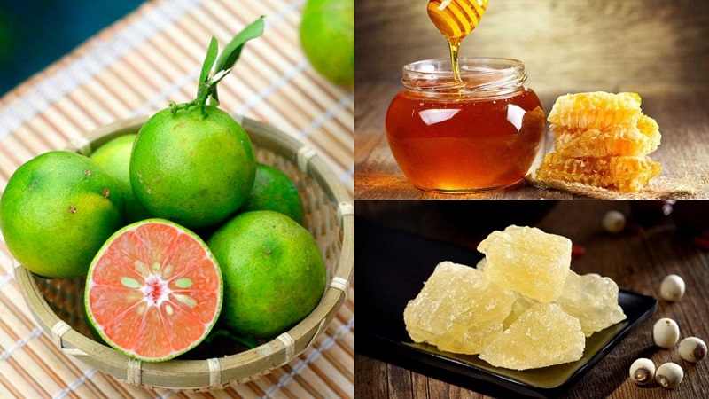 siro mật ong chanh đường phèn giúp chữa đau họng hiệu quả